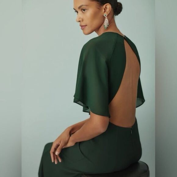 Reformation Carletta Dress in Forest Size 8 - Picture 4 of 9